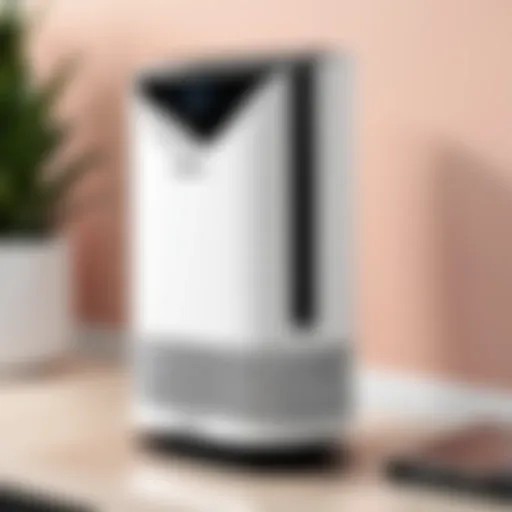 Oreck HEPA Air Purifier showcasing its sleek design