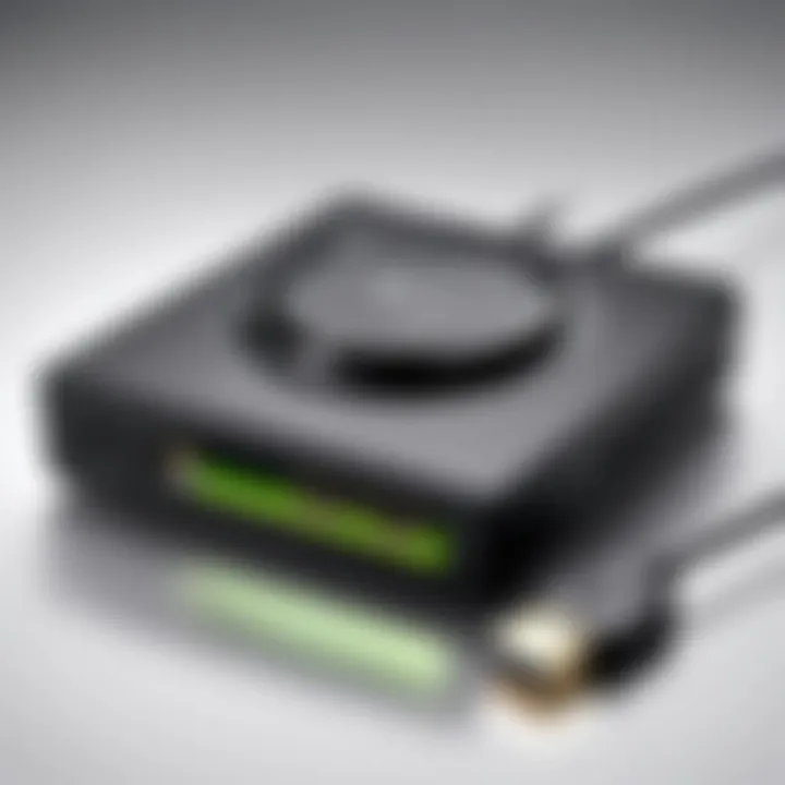 Visual guide on the installation setup of the HD Adapter with the Original Xbox