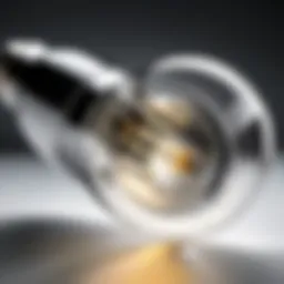 Close-up view of Philips Clear LED light bulb showcasing its design