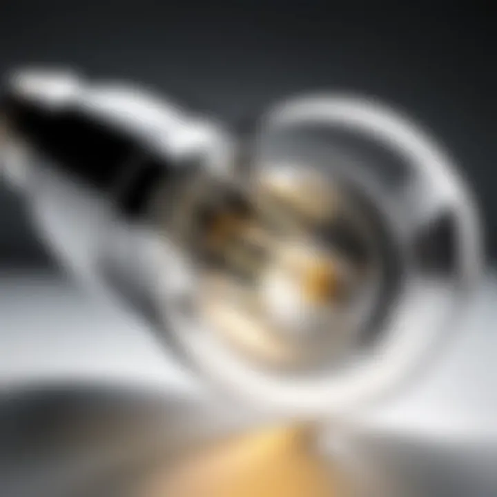 Close-up view of Philips Clear LED light bulb showcasing its design