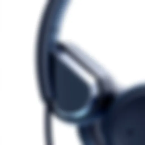 Close-up view of Plantronics CS540 headset showcasing its sleek design