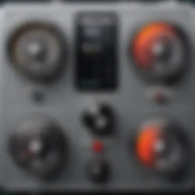 Close-up of the Point Zero airbrush compressor controls