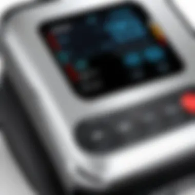 Detailed view of Reizen blood pressure monitor features