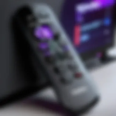 Close-up view of TCL Roku TV remote buttons with clear labeling