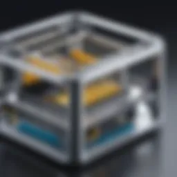 Illustration of a modern router cage design showcasing its structure and features.