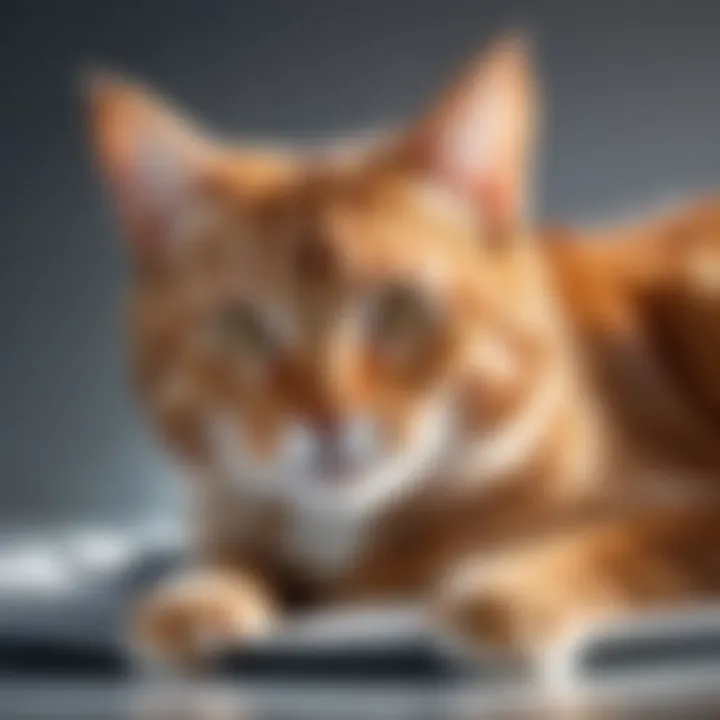 Cat enjoying Royal Canin Feline GI Fiber Response
