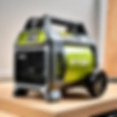 Ryobi One+ Air Compressor in Use Ryobi One+ Air Compressor in action during a home improvement task
