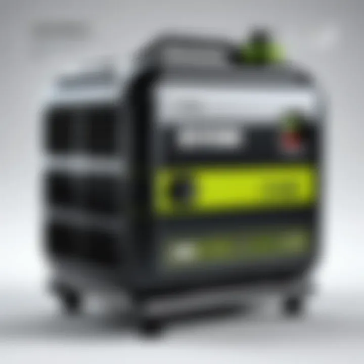 Close-up view of the key features of Ryobi One+ Air Compressor