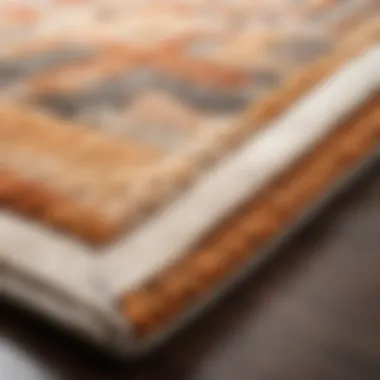 Close-up of the fibers used in the Safavieh Madison Collection MAD600C area rug highlighting texture