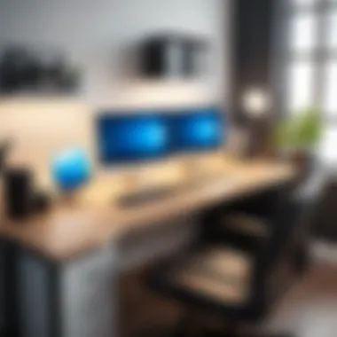 Functional Workspace Setup with Computer Desk Functional workspace setup with computer desk