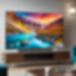 Samsung hospitality TV showcasing vibrant display in a hotel room