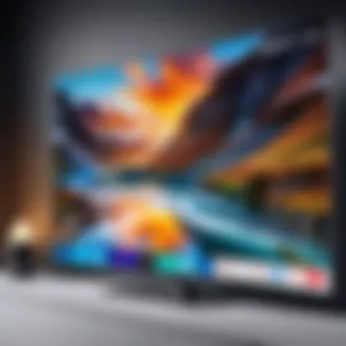 A modern Samsung TV showcasing QLED technology