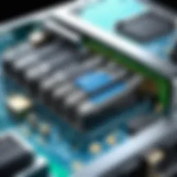 Close-up of a SATA drive showcasing its connectors and specifications