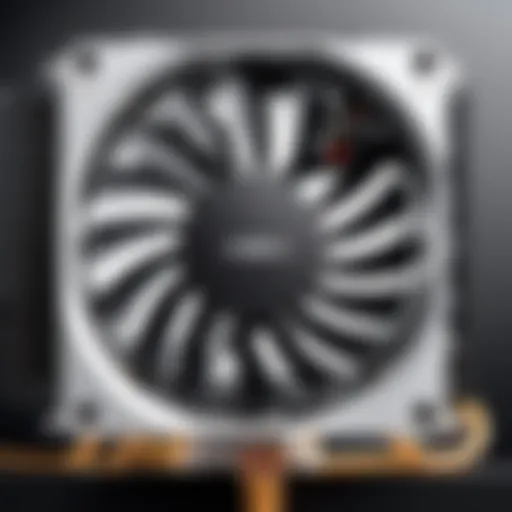 A sleek AIO CPU cooler installed in a modern gaming PC case.
