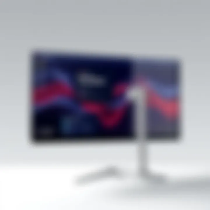 Ergonomic Monitor Design Monitor with adjustable height for ergonomic comfort