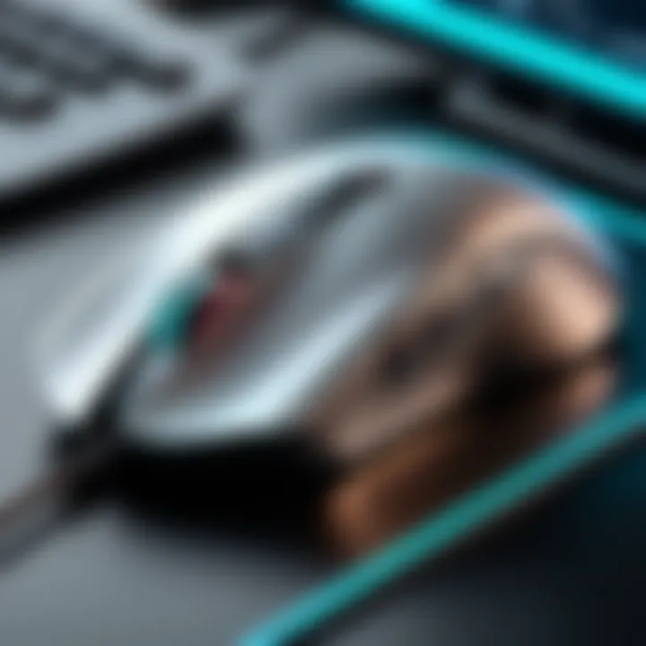 Illustration of sensitivity settings on a gaming mouse interface