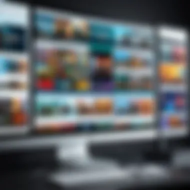 Diverse gaming genres displayed on a computer screen