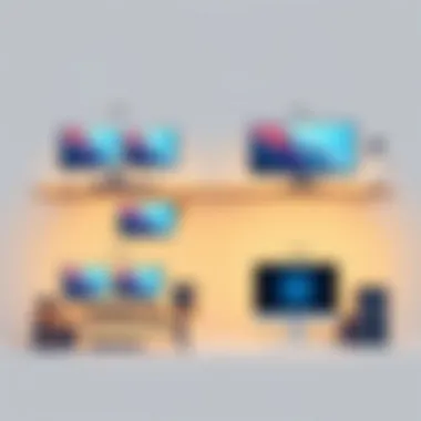 Variety of Desk Styles for Enhanced Productivity Comparison of different desk styles for dual monitors