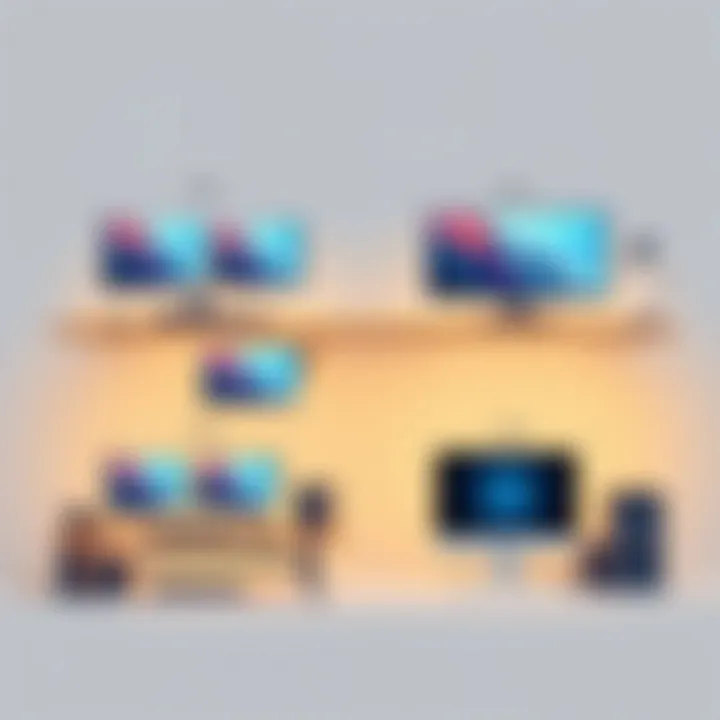 Variety of Desk Styles for Enhanced Productivity Comparison of different desk styles for dual monitors