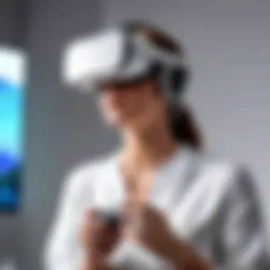 User enjoying a VR experience with silicone cover