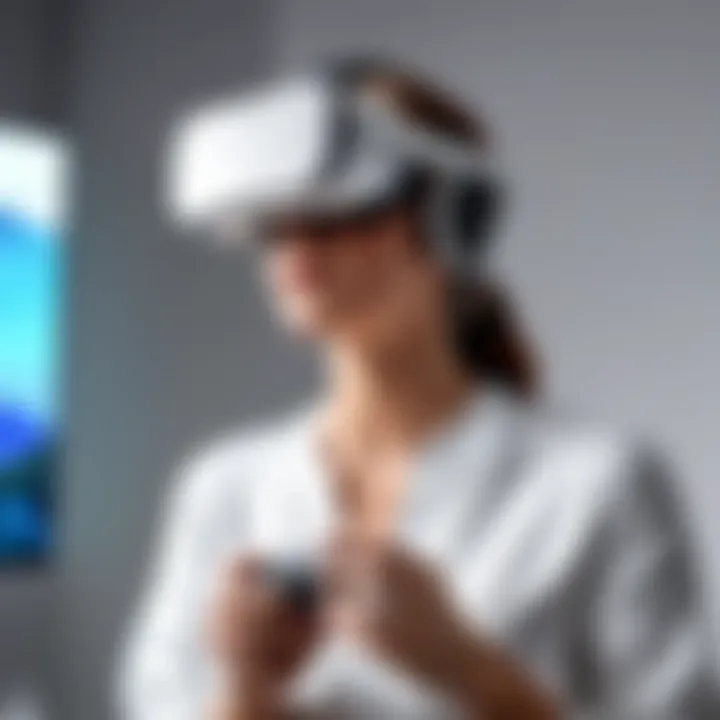 User enjoying a VR experience with silicone cover