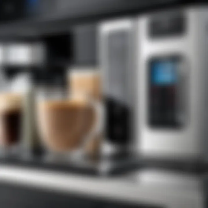 Close-up of the control panel on the Single Serve Ninja Coffee Bar highlighting its user-friendly features