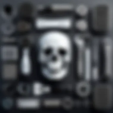 A well-organized maintenance kit for Skull Shaver devices