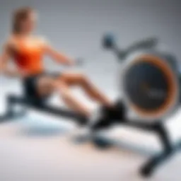 Detailed view of the Stamina DT Rowing Machine showcasing its robust construction