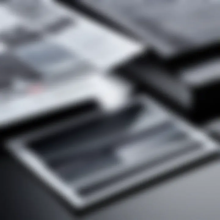 Display of various matte photo printing papers available at Staples
