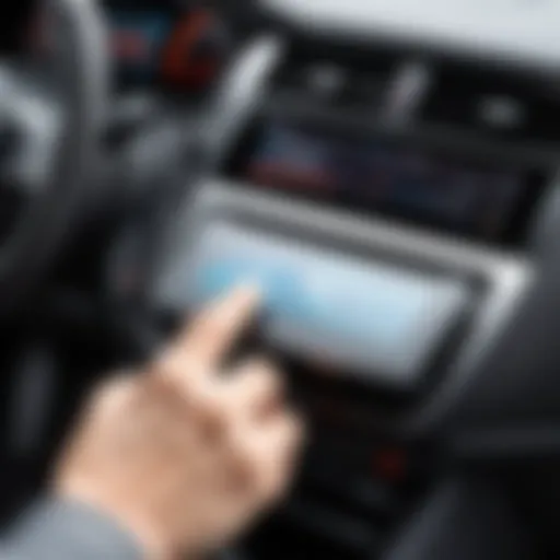 Close-up view of a sticky pad on a car dashboard showcasing its grip.