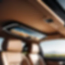 Elegant design of a sun visor tissue holder in a luxury vehicle