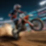 Dynamic action scene from Supercross gameplay