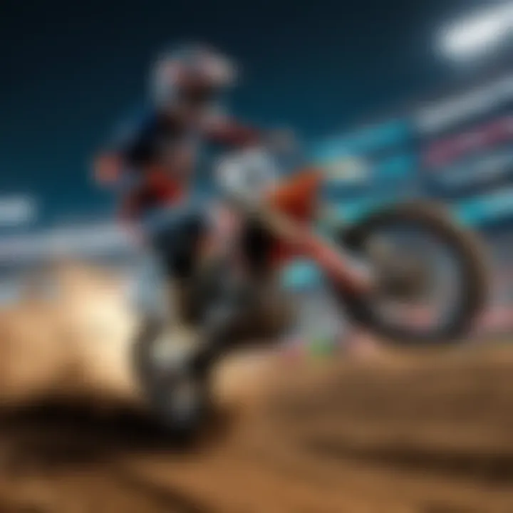 Dynamic action scene from Supercross gameplay