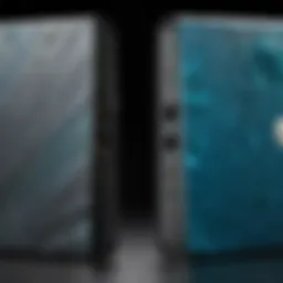 Close-up view of a textured Surface Laptop Go skin showcasing material quality