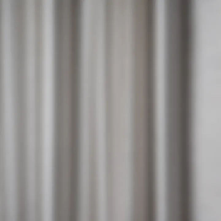 Close-up of fabric texture used in temporary blinds for French doors