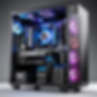 High-Performance Gaming Rig Setup High-performance gaming rig setup showcasing modern hardware components.