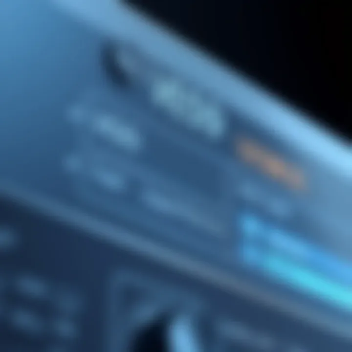 Close-up of technical specifications of a modern hybrid player