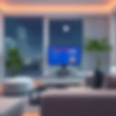 User interface of a combination VCR and DVD player in a living room setting