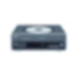 A vintage combination VCR and DVD player showcasing retro design