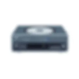 A vintage combination VCR and DVD player showcasing retro design