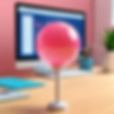 Pinky ball on a stick in a classroom setting highlighting its educational use.