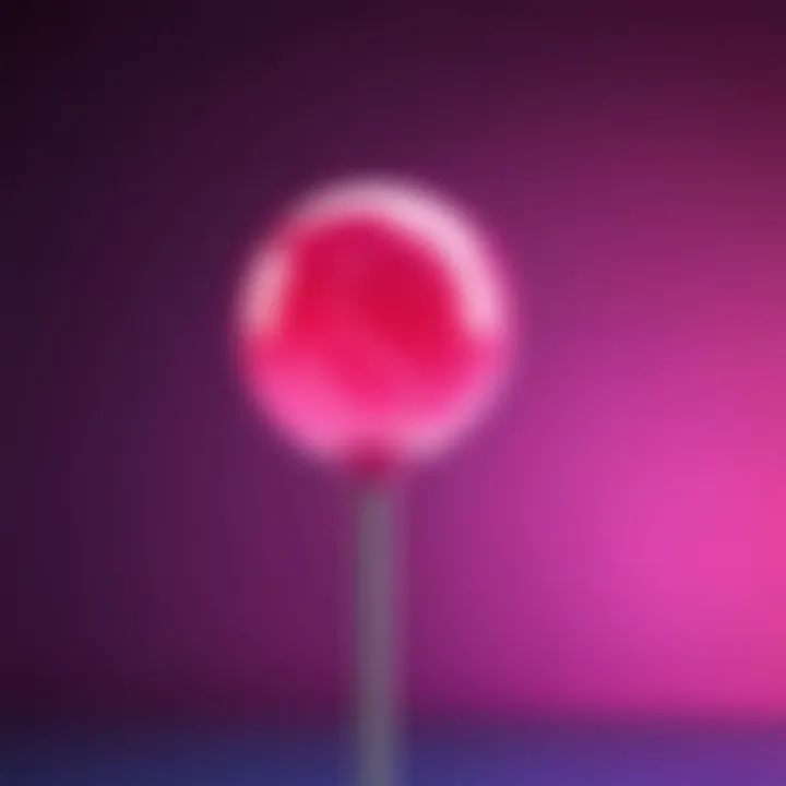 Pinky ball on a stick being used in a therapeutic context.