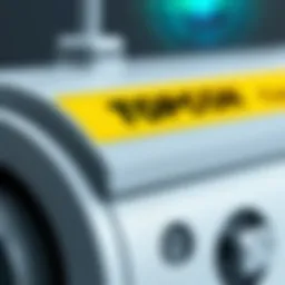 Close-up view of the Topcon pipe laser charger showcasing its sleek design