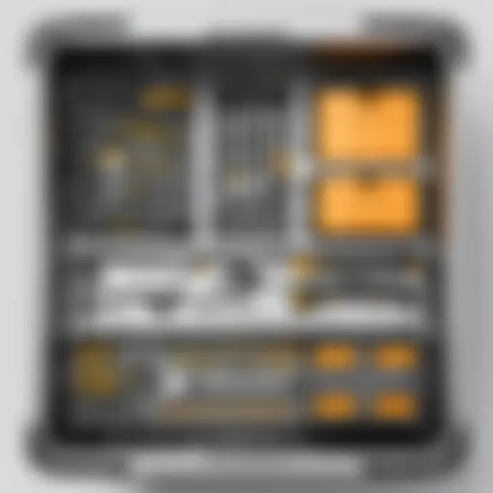 Interior layout of ToughBuilt Tool Tote highlighting organizational features