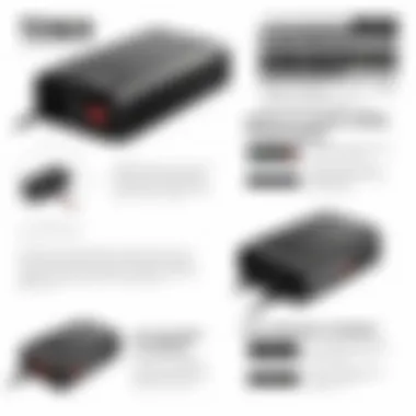 Infographic detailing the specifications and benefits of TowMate light bar chargers.