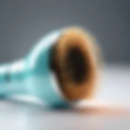Detailed view of the True Glow Sonic Facial Brush showcasing its design and bristle technology.