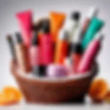 A vibrant Ulta Spa gift basket filled with assorted beauty products.