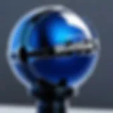 Close-up of the Blue Snowball microphone showcasing its elegant design