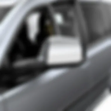 Diagram highlighting the functionality of the side mirror in a Dodge Caravan