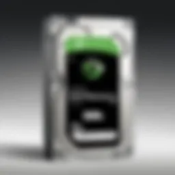 Detailed view of Seagate Backup Plus external hard drive